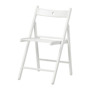 Silla blanca plegable