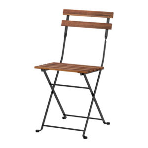 Silla madera y forja