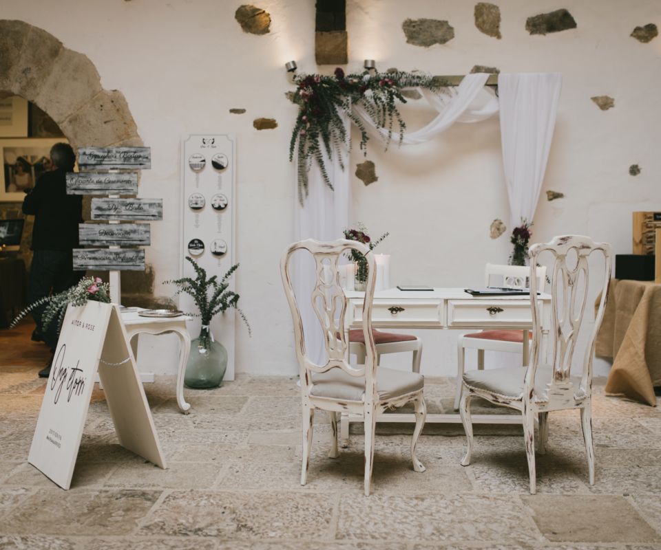 alquiler de sillas para restaurante blancas