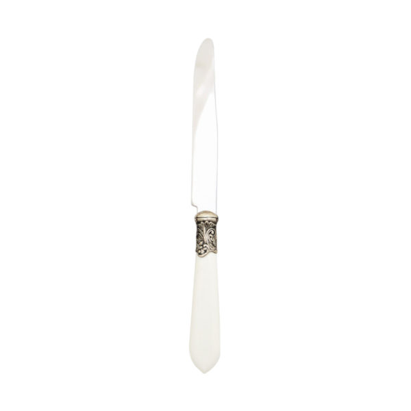 cuchillo blanco plateado