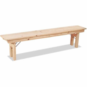 Banco de madera alargado claro