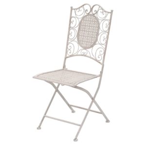 Silla de forja blanca