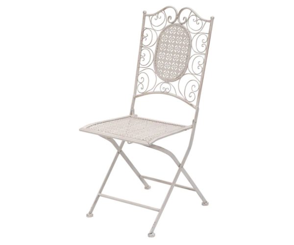 Silla de forja blanca