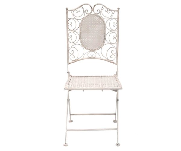 Silla de forja blanca - Imagen 2