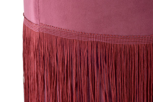 Taburete terciopelo granate - Imagen 2