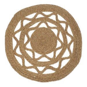 Alfombra redonda yute estilo boho