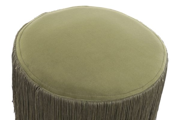 Taburetes verde selva de flecos - Imagen 3