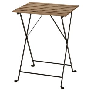 Mesa de forja y madera