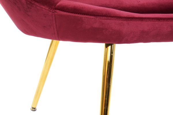 Sillón terciopelo granate - Imagen 3