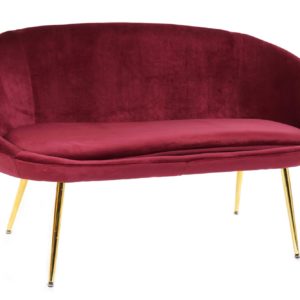 Sillón terciopelo granate