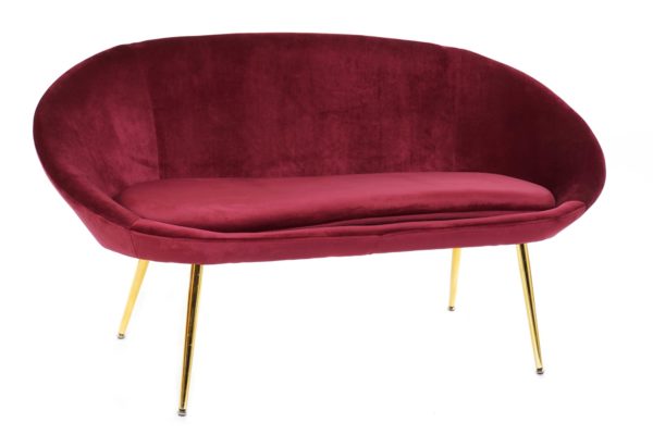 Sillón terciopelo granate