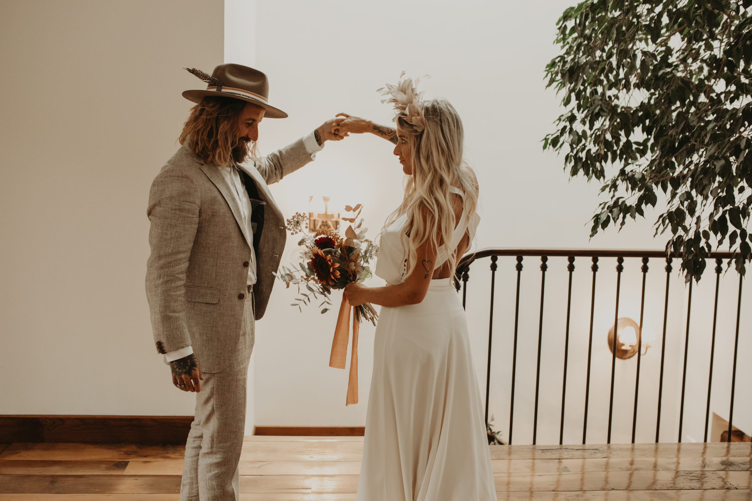 Encuentro pareja el día de su boda