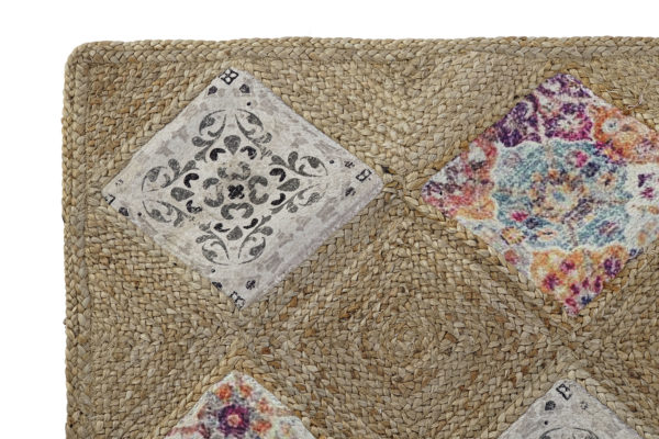 Alfombra yute rectangular estampado - Imagen 2