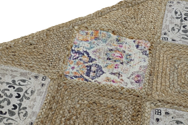 Alfombra yute rectangular estampado - Imagen 3