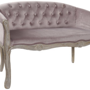 Sofá de terciopelo rosa