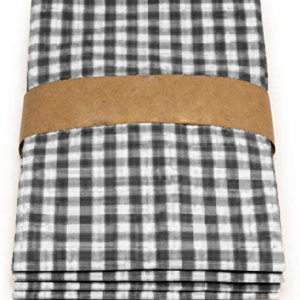 Mantel vichy negro y blanco