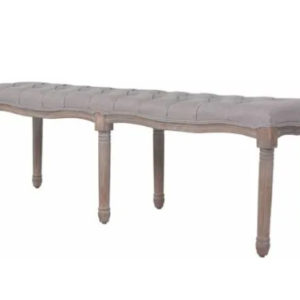 Banco doble de madera gris claro