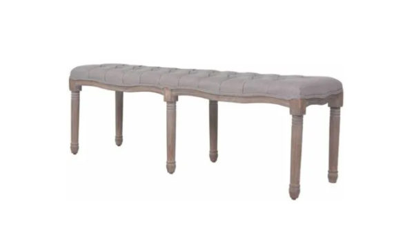 Banco doble de madera gris claro