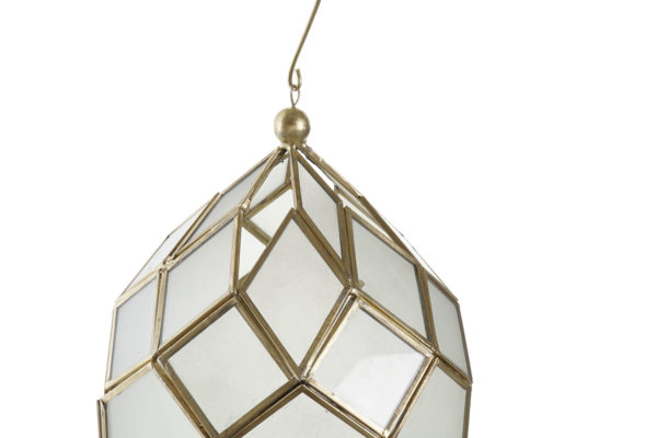 Farolillo de cristal y latón dorado - Imagen 2