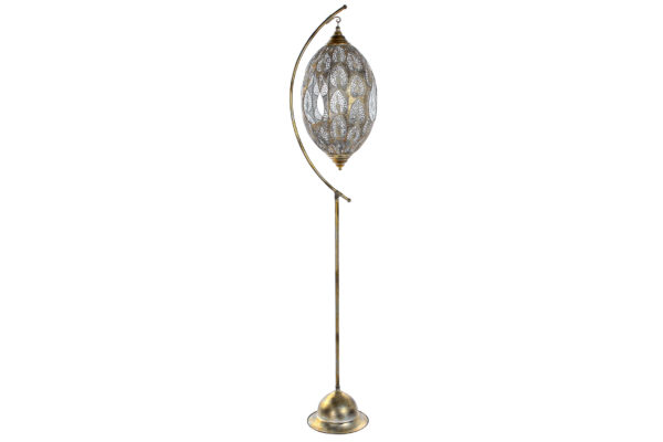 Farolillo colgante de cristal y latón dorado
