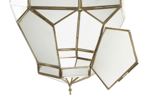 Lámpara de cristal y latón dorado - Imagen 4