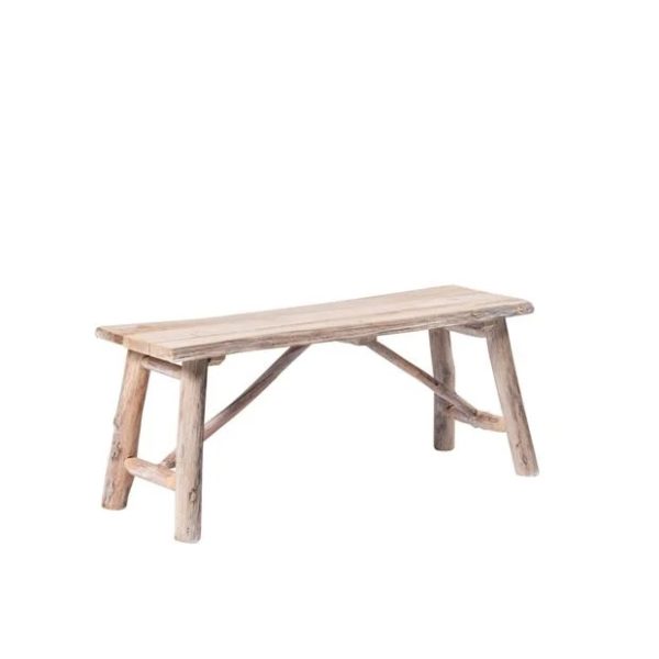 Banco de madera natural