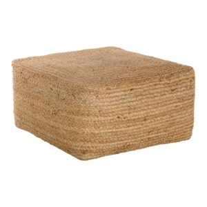 Puff rectangular de yute