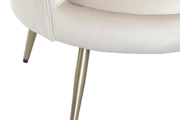 Sofá de terciopelo blanco - Imagen 3