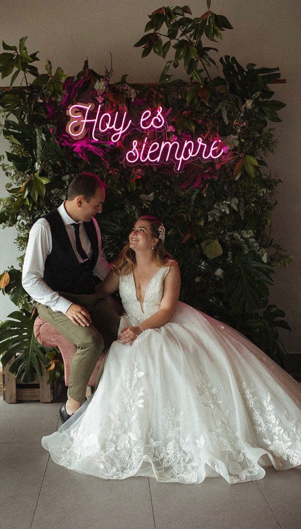 Photocall con neon