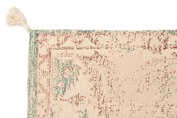 Alfombra estampada de flecos vintage - Imagen 2