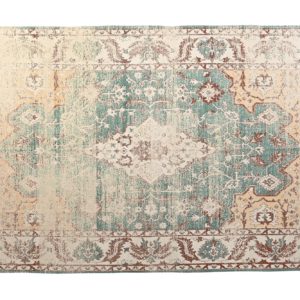 Alfombra estampada de flecos vintage