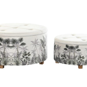Set de taburetes tropical blanco
