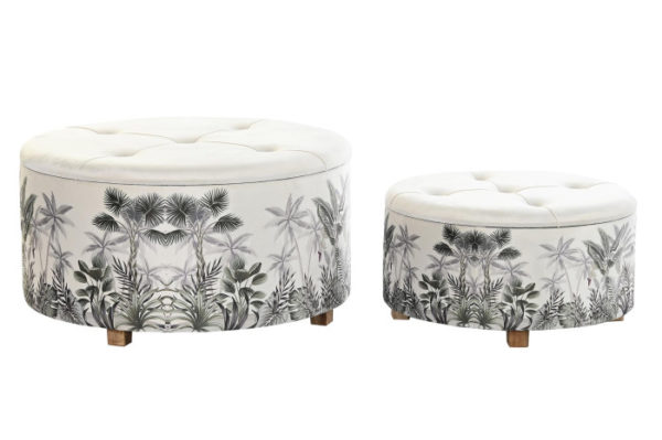Set de taburetes tropical blanco