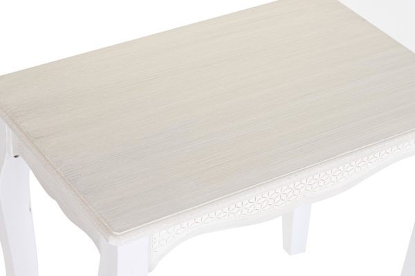 Set tres mesas blancas de madera - Imagen 3