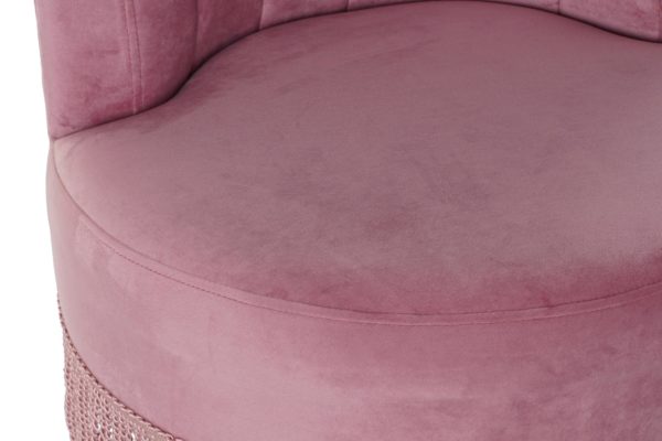 Butaca de flecos rosa - Imagen 3