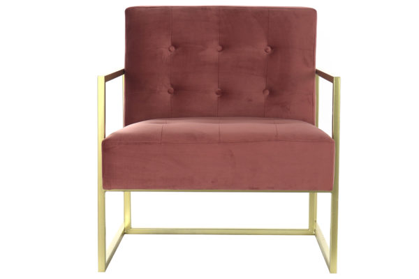 Sillón individual rosa capitone - Imagen 2
