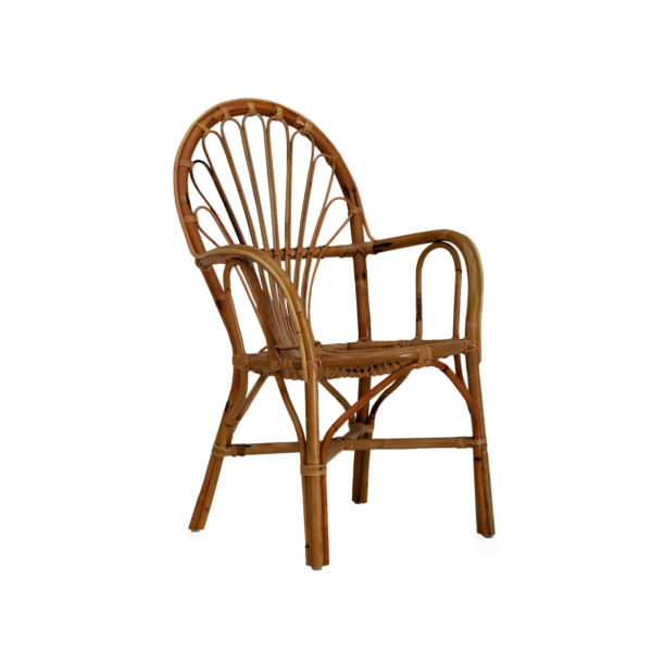 Silla ratán oscura