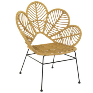 Silla ratán floral