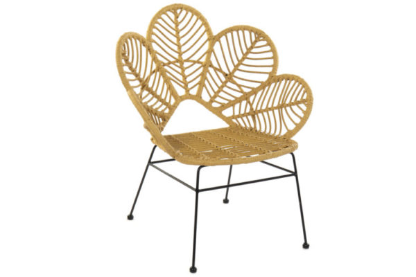 Silla ratán floral