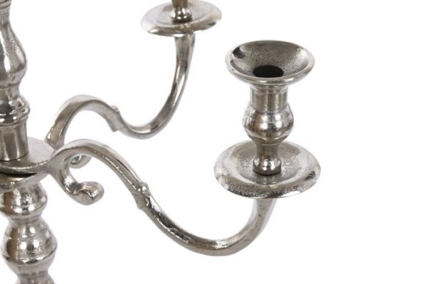 Candelabro plateado alto y grande - Imagen 2