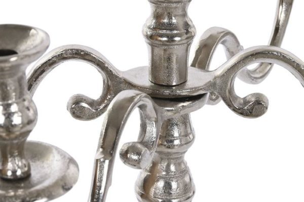 Candelabro plateado alto y grande - Imagen 3