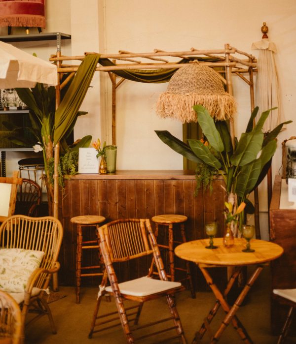 Barra de bar de madera