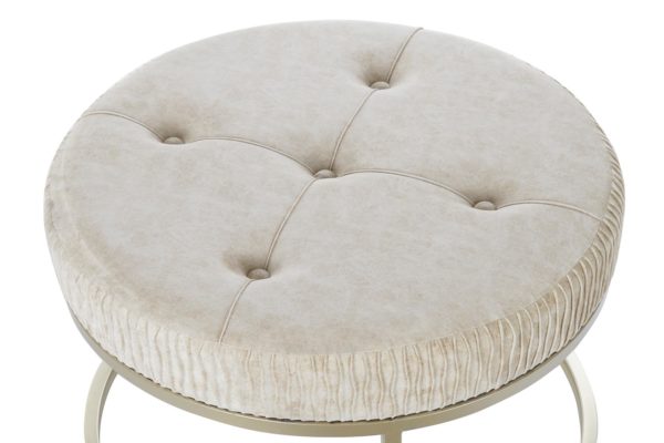 Set de taburetes beige y dorado - Imagen 2
