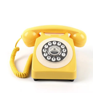 Teléfono audiolibro amarillo