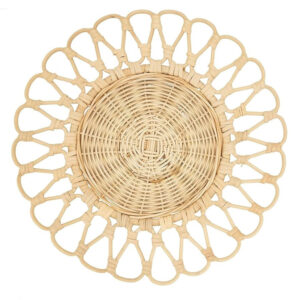 Bajoplato de mimbre flor