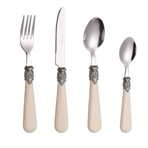 Cubertería beige nacar