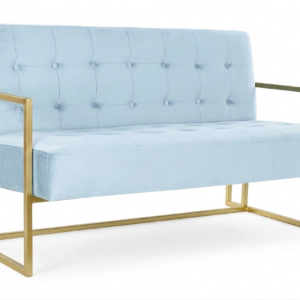 Sofá doble azul claro