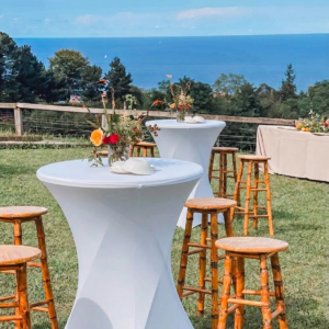 Funda de mesa de cóctel blanca