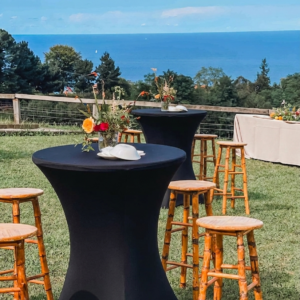 Funda de mesa de cóctel negra