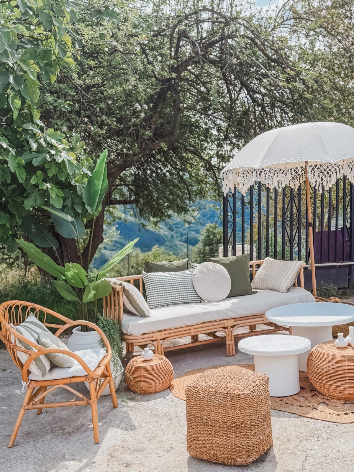 Sombrilla de flecos manila - Imagen 3